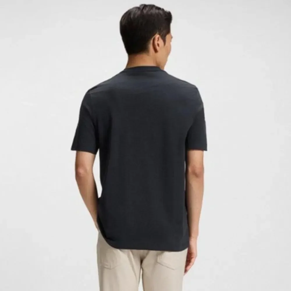HUGO BOSS Men's Logo-Artwork T-Shirt In Cotton Jersey Size L In Dark Blue